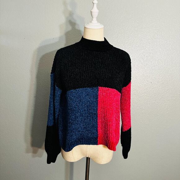 Margeaux & Ellie Color Block Sweater Size M - Picture 1 of 6